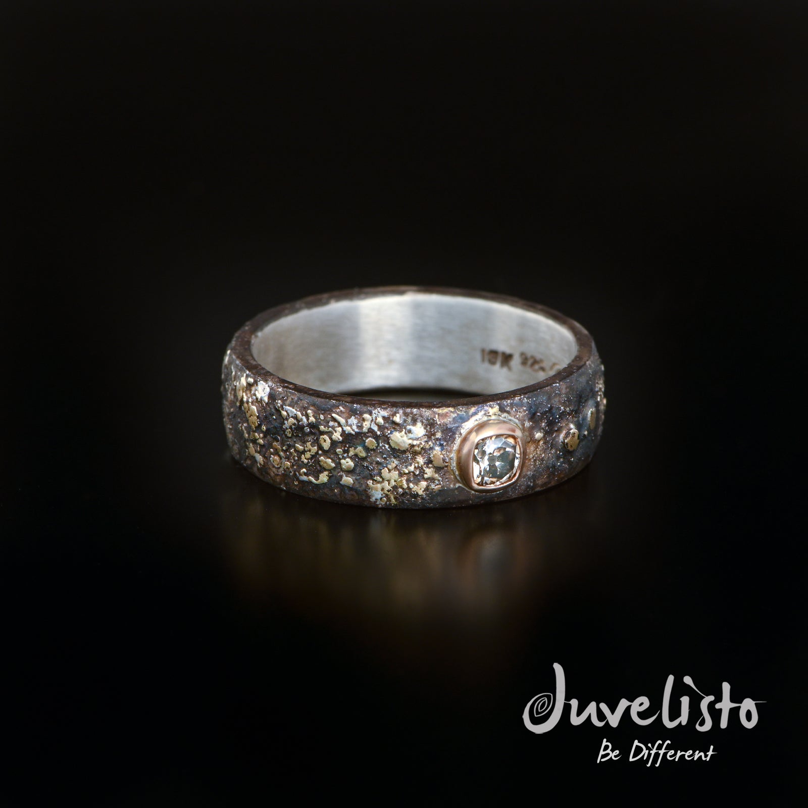 Juvelisto Design | Golden Galaxy Collection: Sterling Silver and Fused Gold Band