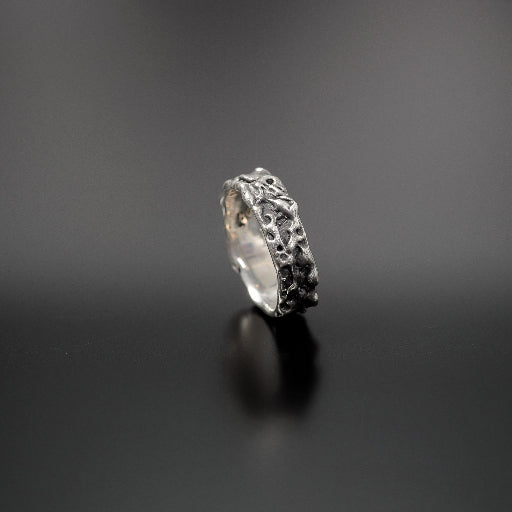 JD Organic Collection Sterling Silver Bark Ring 8mm JDORG022S8 - Juvelisto - Ring - Juvelisto Design - 2