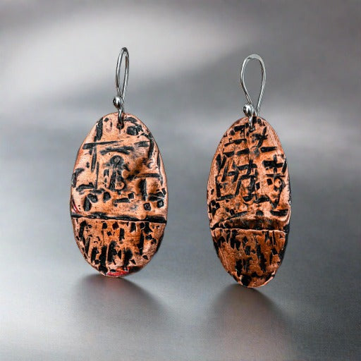 Silver and copper earrings workshop for beginners -
