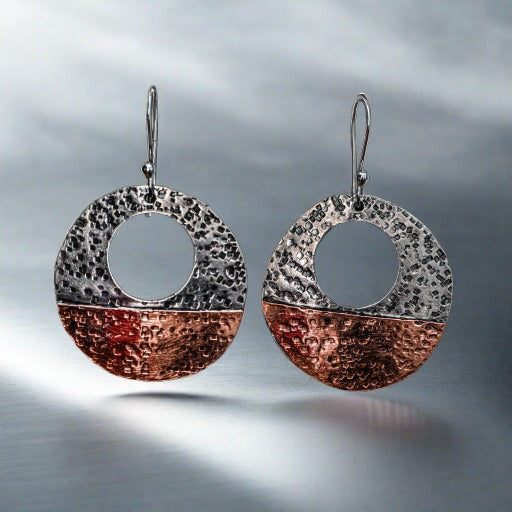 Silver and copper earrings workshop for beginners -