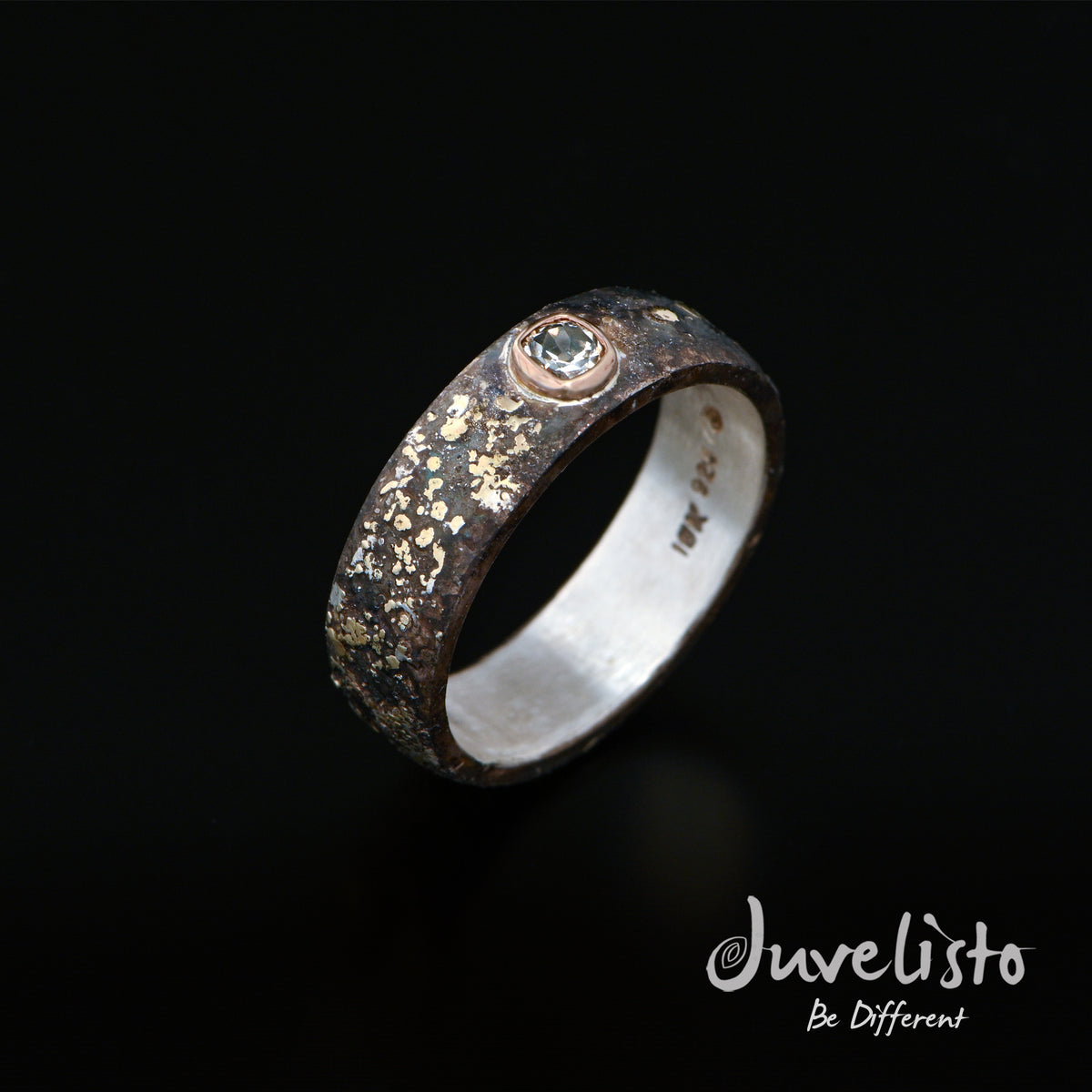 Juvelisto Design | Golden Galaxy Collection: Sterling Silver and Fused Gold Band