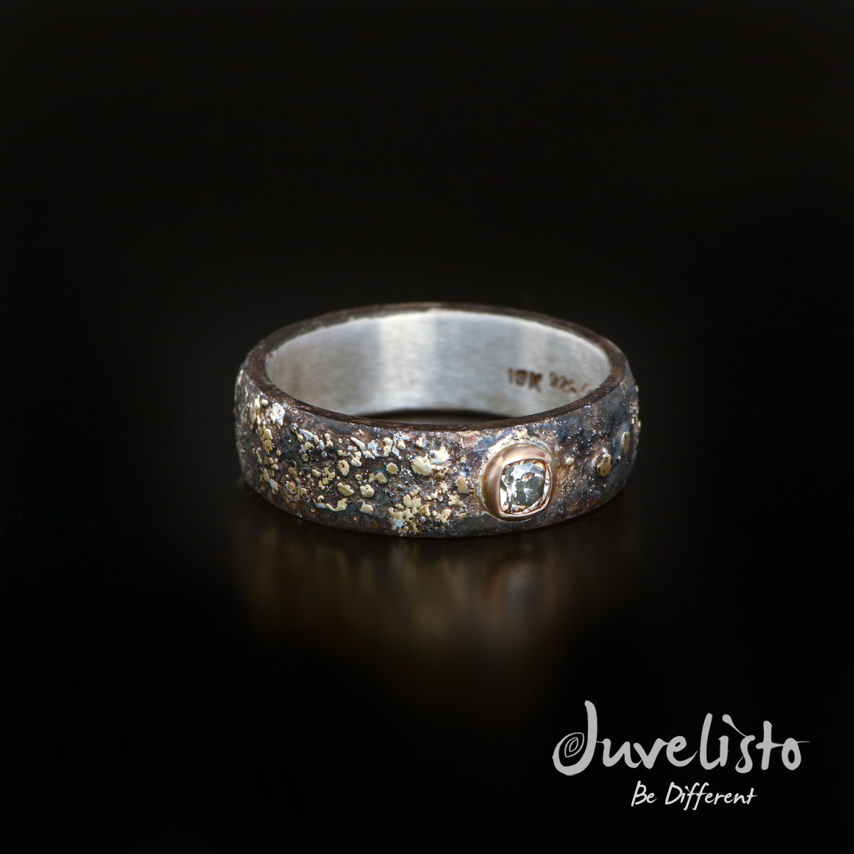 Juvelisto Design | Golden Galaxy Collection: Sterling Silver and Fused Gold Band