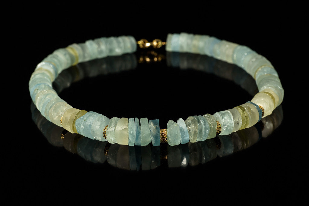 JDC Aquamarine Necklace w 18kt Yellow Gold - Juvelisto - Necklace - Juvelisto Design - 2