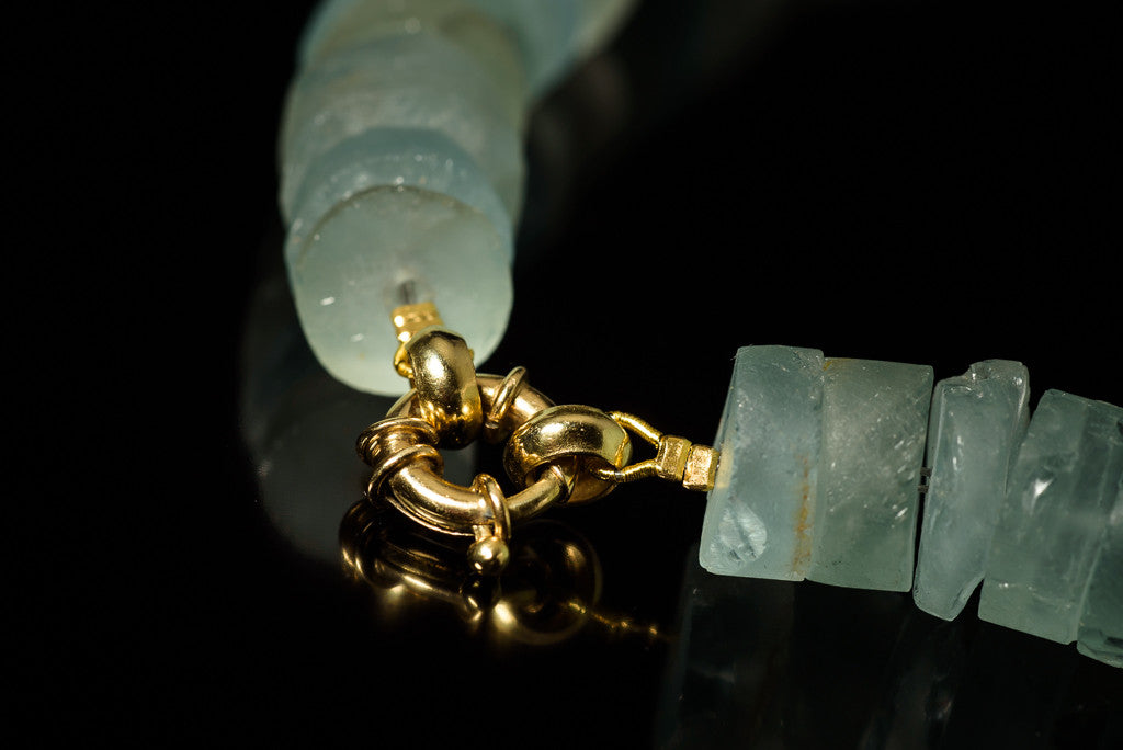 JDC Aquamarine Necklace w 18kt Yellow Gold - Juvelisto - Necklace - Juvelisto Design - 3