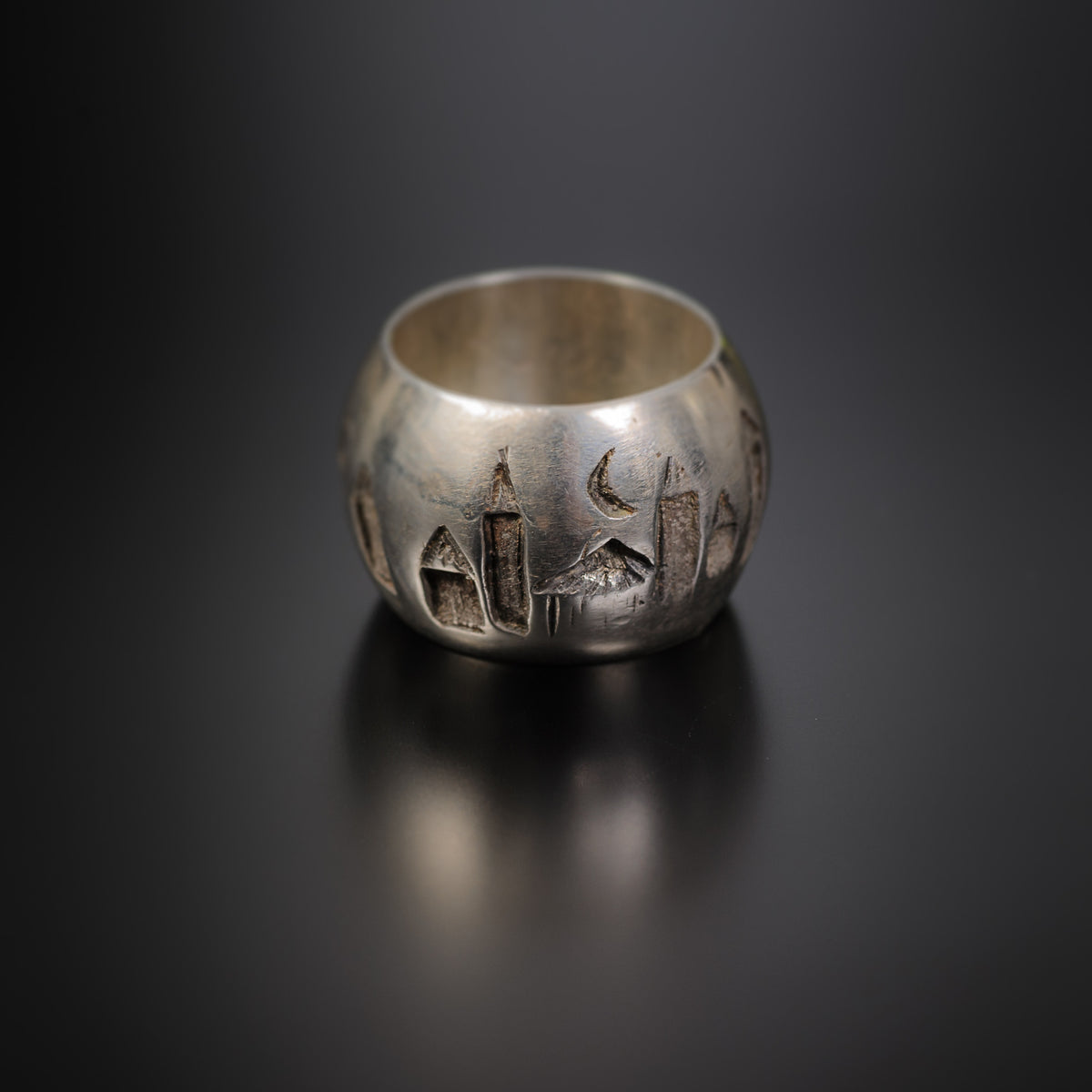 Silver Ring Houses with gold sun - Juvelisto - Ring - Juvelisto Design - 2