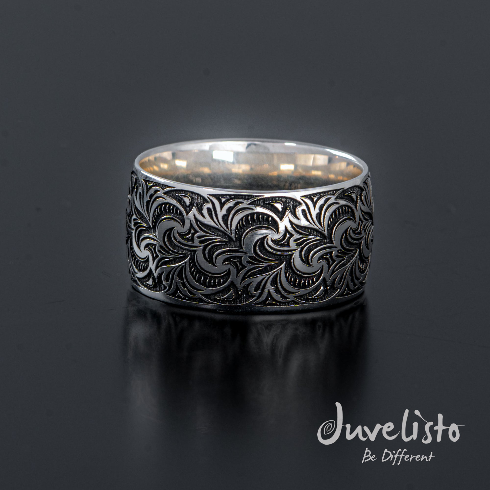 Vintage Swirl Silver Ring 