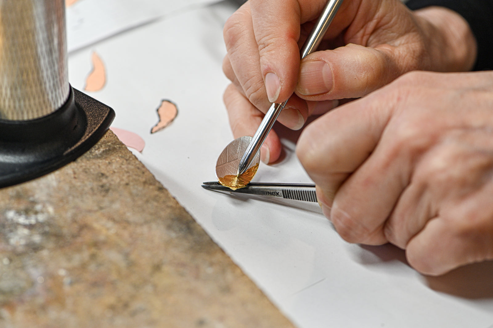 Keum-Boo Earrings workshop sample