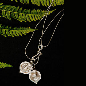 Juvelisto Design  Silver Walnut Necklace w/ FW Pearl