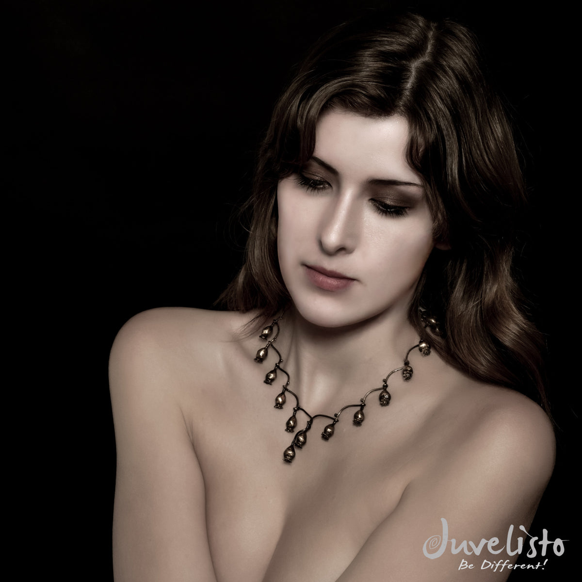 Necklace - JDC Organic Collection Bronze Poppy Collar Necklace